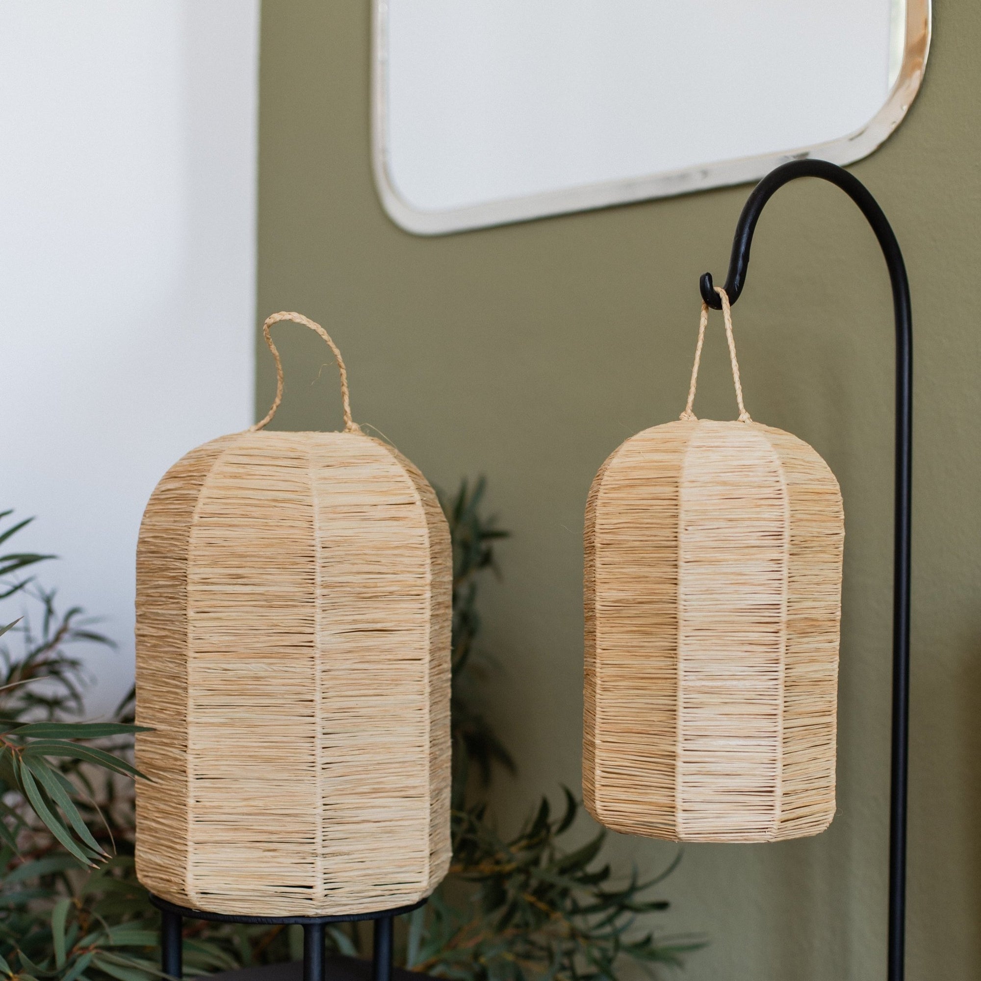 Suspension tressée en Raphia ENKO 30cm - COSYDAR