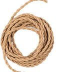 Câble textile torsadé jute naturel 2x0,75 mm² pour création de suspension
