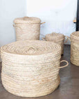 Panier à Linge Motif Chevrons Artisanal - 3 Tailles - COSYDAR