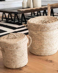 Panier à Linge Motif Chevrons Artisanal - 3 Tailles - COSYDAR