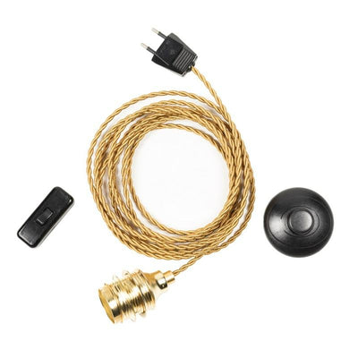 Gold Electrical Kit - Twisted Textile Cable, 2m or 4m
