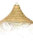 Suspension cloche évasée tressée en fibre naturelle – luminaire fait main