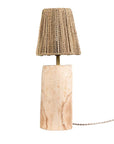 Lampe Artisanale en Noyer et Corde de Palmier - COSYDAR