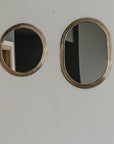 Composition murale miroirs ovales laiton doré différentes tailles