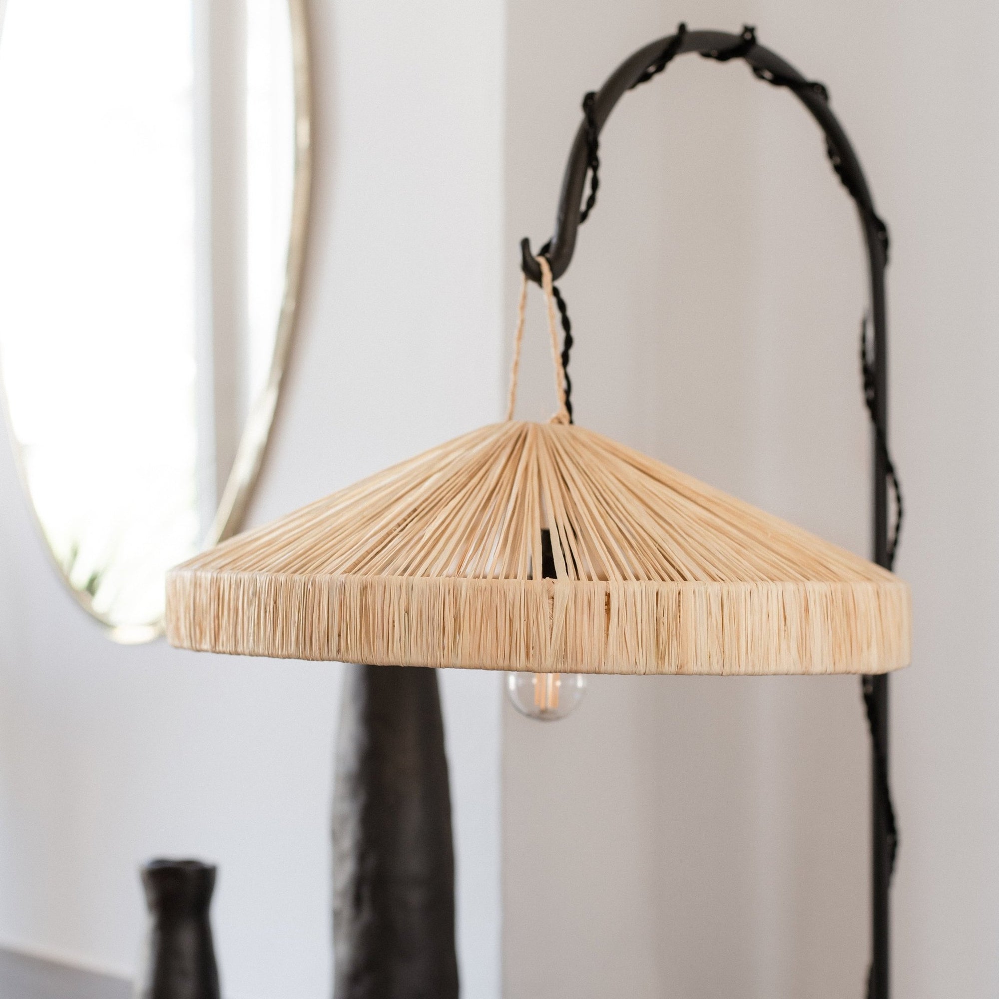 Suspension tressée en Raphia PARASOL 40cm - COSYDAR