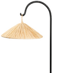 Détail du tressage de la suspension en raphia - forme parasol