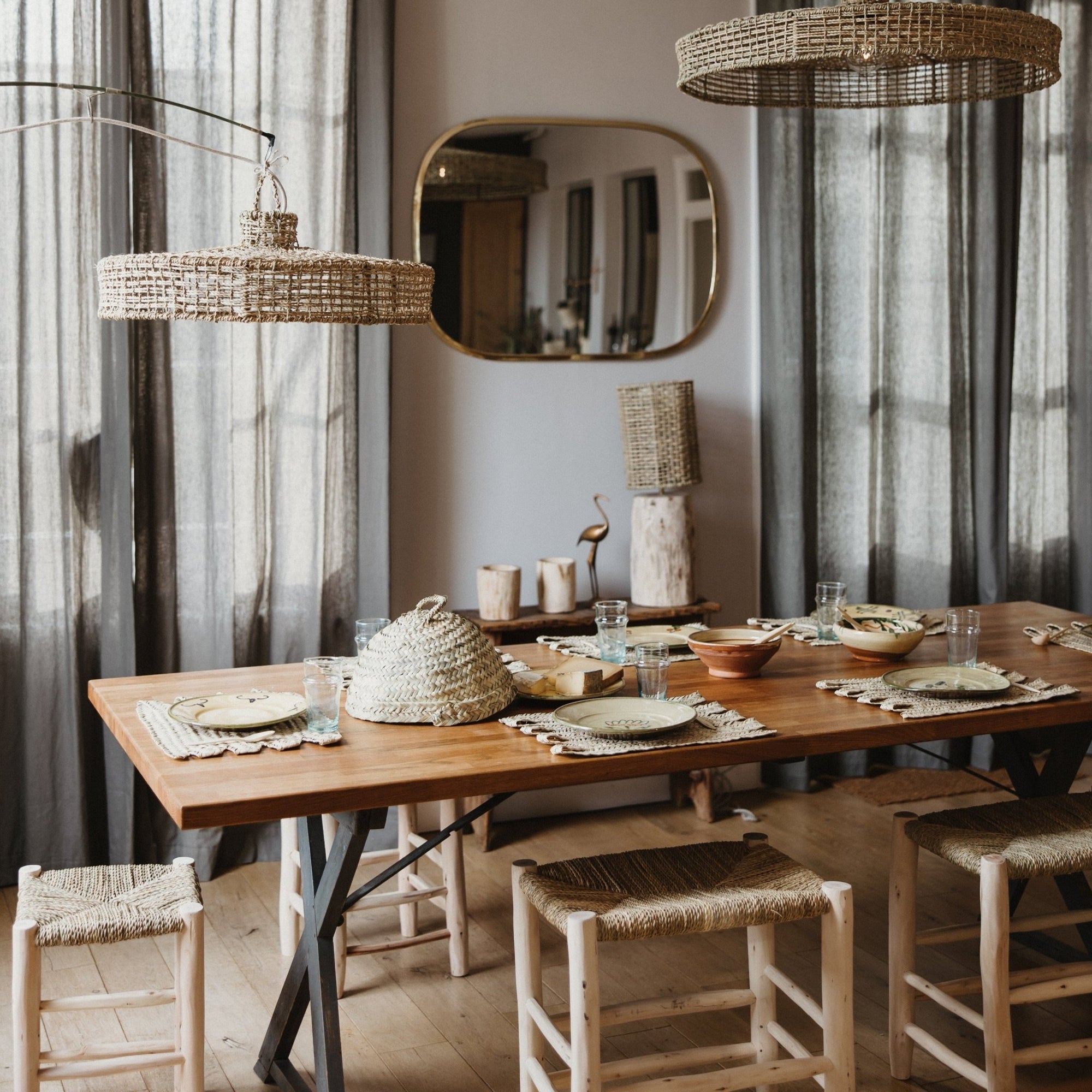 Tabouret en Bois Naturel - COSYDAR