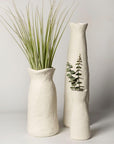 Vase en Céramique Blanc H 22cm SHOK - COSYDAR