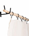 Anneaux en métal noir avec pinces intégrées pour tringle de rideaux - pour décoration minimaliste chaleureuse