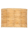 Applique murale tressée en raphia naturel WASI 18x25cm vue de face, fabrication artisanale