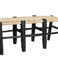 Banc Noir Tressé en Corde - COSYDAR