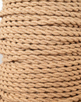 Cable électrique textile torsadé couleurs jute naturelle