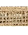 Coffre de rangement LINE tressé en corde de palmier avec couvercle COSYDAR