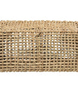 Malle de Rangement Tressée Corde de Palmier 60cm - Coffre Bohème