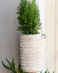 Wall-mounted woven palm leaf basket - CLARA range