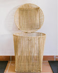 Cesta de ropa tejida FUTA L con tapa