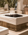 Dans une SDB, la Corbeille rectangulaire pour le petit rangement - DESIGN COSYDAR