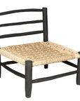 Fauteuil en Bois Noir et Corde 60cm - COSYDAR