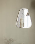 Grand Miroir Mural Argenté fait main - forme Trapèze en Maillechort - 90cm - COSYDAR