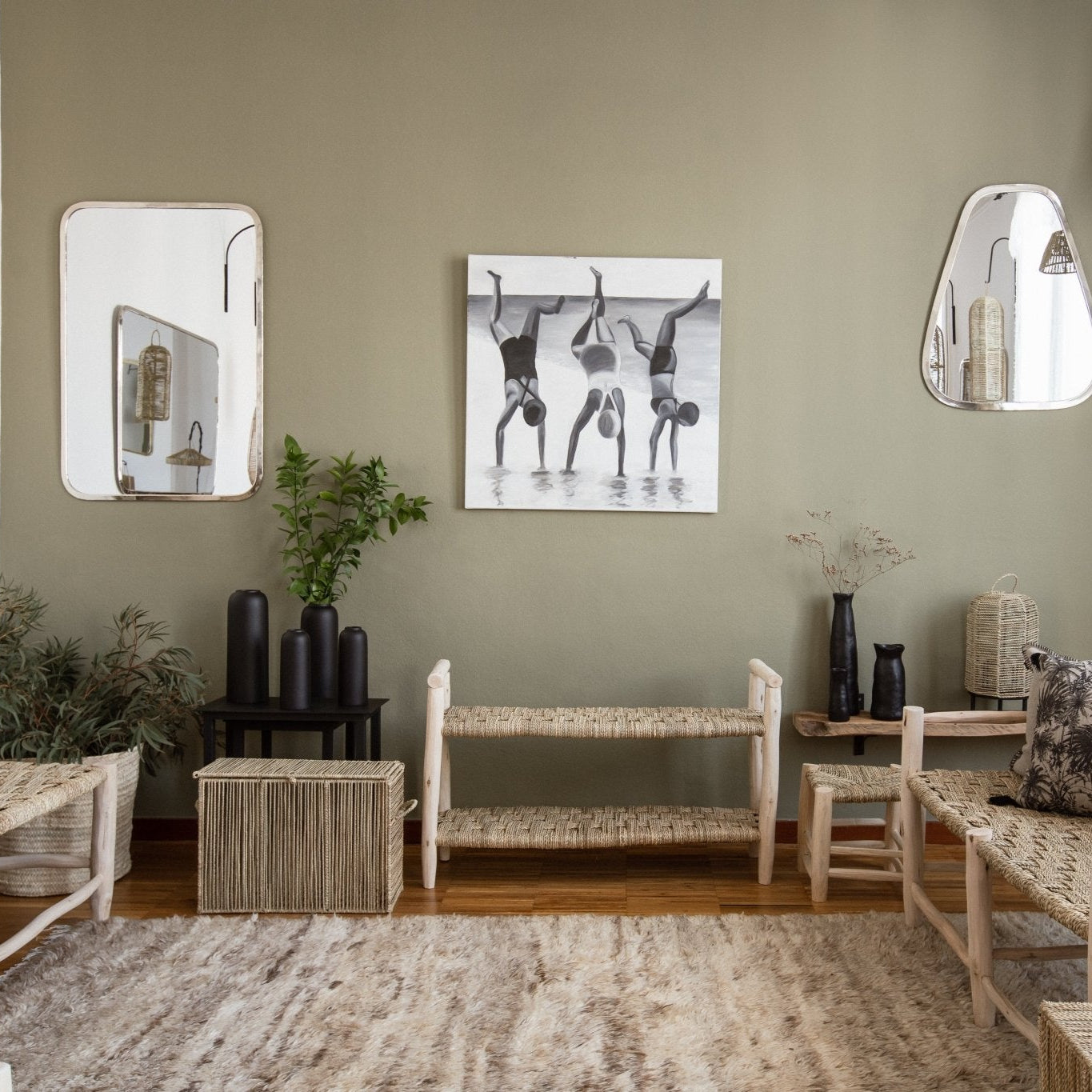 Miroir Rectangulaire Arrondi en Maillechort Fait Main - COSYDAR