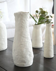 Vase en Céramique Blanc H 36cm SHOK - COSYDAR - DECO