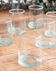 Collection verres Beldi transparents soufflés bouche table bohème - COSYDAR