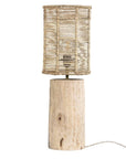 Lampe à Poser - Bois Noyer et Corde SHEDO - COSYDAR