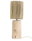 Lampe à Poser - Bois Noyer et Corde - COSYDAR