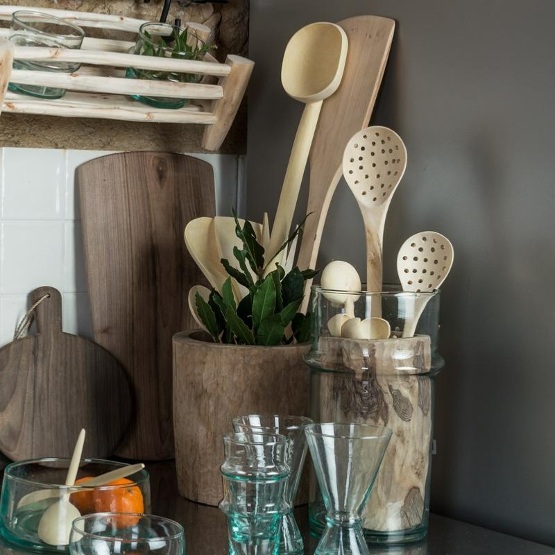 Gjinxi Lot De 2 Longues Cuillères À Café En Bois Pour Mélanger Le Miel