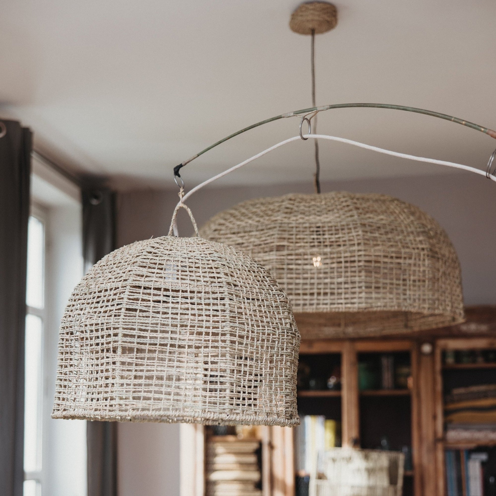 Suspension tressée en Corde de Palmier BOR 72x38cm - COSYDAR