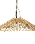 Suspension ombrelle corde de palmier naturelle vue de dessus tressage ajouré rayons - création Cosydar