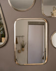 Miroir Rectangulaire Arrondi en Maillechort Fait Main - COSYDAR