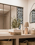 Miroir design fait main en Métal Noir - Avec Anse - COSYDAR