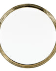 Miroir mural rond en Laiton Doré sur fond blanc - COSYDAR