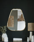 Miroir Trapèze Laiton Doré COSY - Ambiance salon bohème - COSYDAR