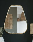 Miroir Trapèze Laiton Doré COSY - Ambiance salon bohème - COSYDAR