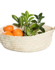 Corbeille Plate Ronde tressée en palme - COSYDAR