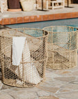 Boho Woven Laundry Basket 60cm