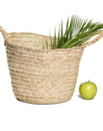 Panier doum tressé en feuille de palmier naturel
