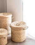 Panier à Linge Motif Chevrons Artisanal - 3 Tailles - COSYDAR