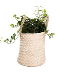 Panier cache pot Tressé en Feuille de Palmier 100% Naturel avec anses pour mettre en valeur les plantes - COSYDAR
