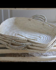 Panier tressé avec anses forme rectangulaire COSYDAR