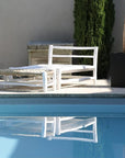 Petit Banc en bois peint en blanc - COSYDAR