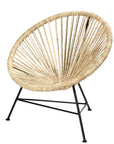 Petit fauteuil en métal tressé en fibre naturelle - COSYDAR