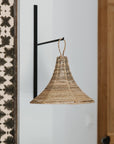 Suspension tressée ARAIG S en corde de palmier, détail du tressage artisanal – COSYDAR