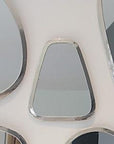 petit Miroir Trapèze Argenté Artisanal en Maillechort 28x20cm - COSYDAR