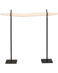 Portant décoratif 50 ou 70cm bois brut métal noir – bijoux accessoires étagère