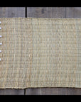 Set de table bohème naturel pompons blancs vue de dessus - COSYDAR
