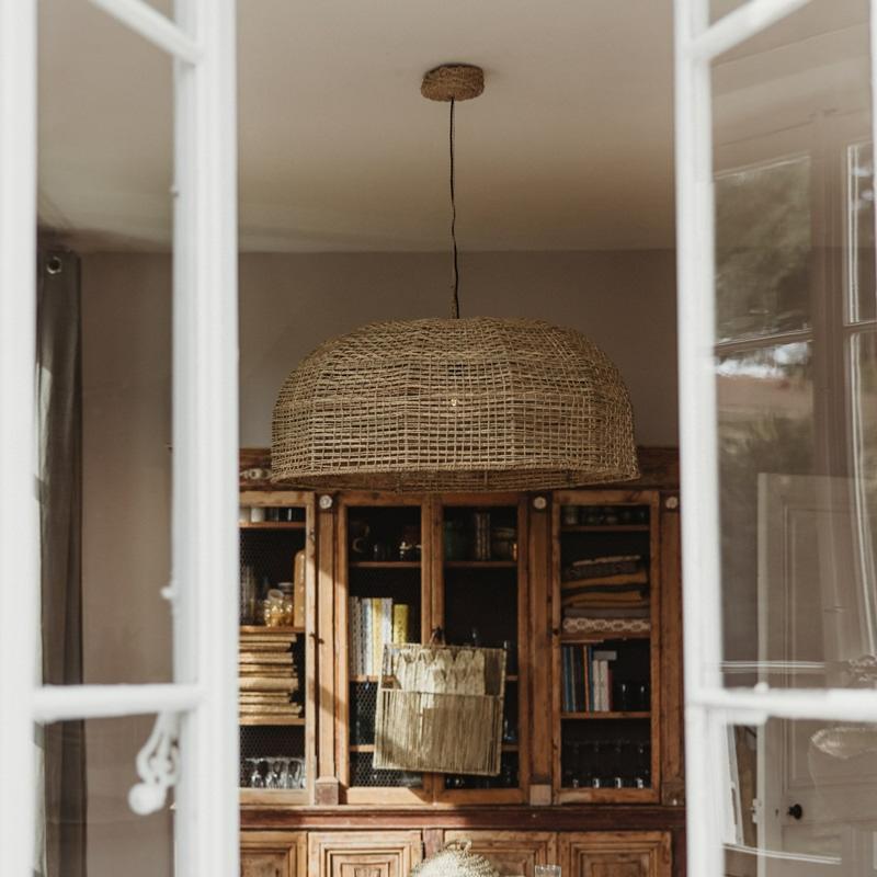 Suspension tressée en Corde de Palmier BOR 72x38cm - COSYDAR