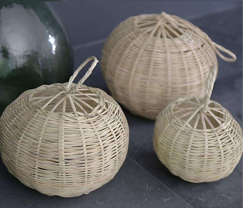 Suspension Boule en osier 20cm - COSYDAR